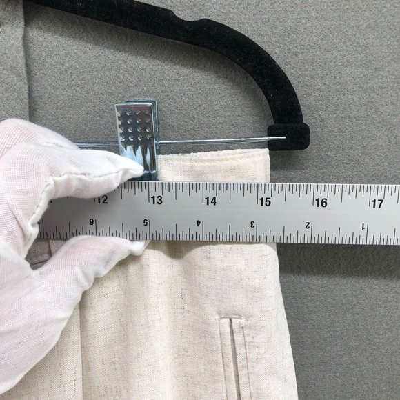 Vintage High Waisted Slub Cotton Breathable Relaxed Pants Womens Size 30 Oatmeal - Picture 10 of 12